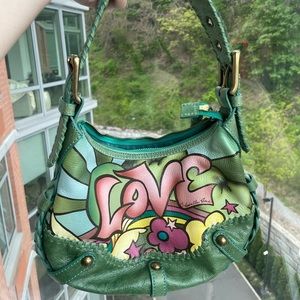 Y2K Isabella Fiore shoulder bag! Green purse perfect for summer vacation